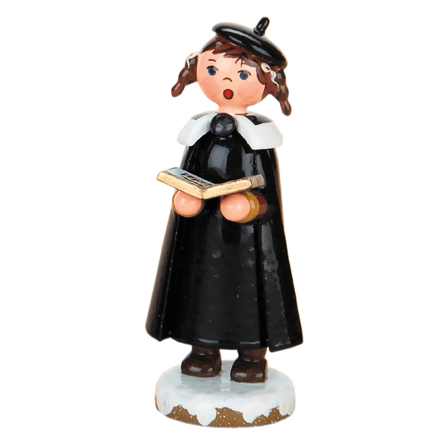 Hubrig Volkskunst Hubrig Miniaturen<Winterkinder Kurrendenmadchen Mit Zopfen Und Buch